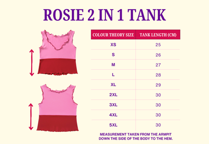 ROSIE 2 IN 1 TANK BURGENDY SKIES